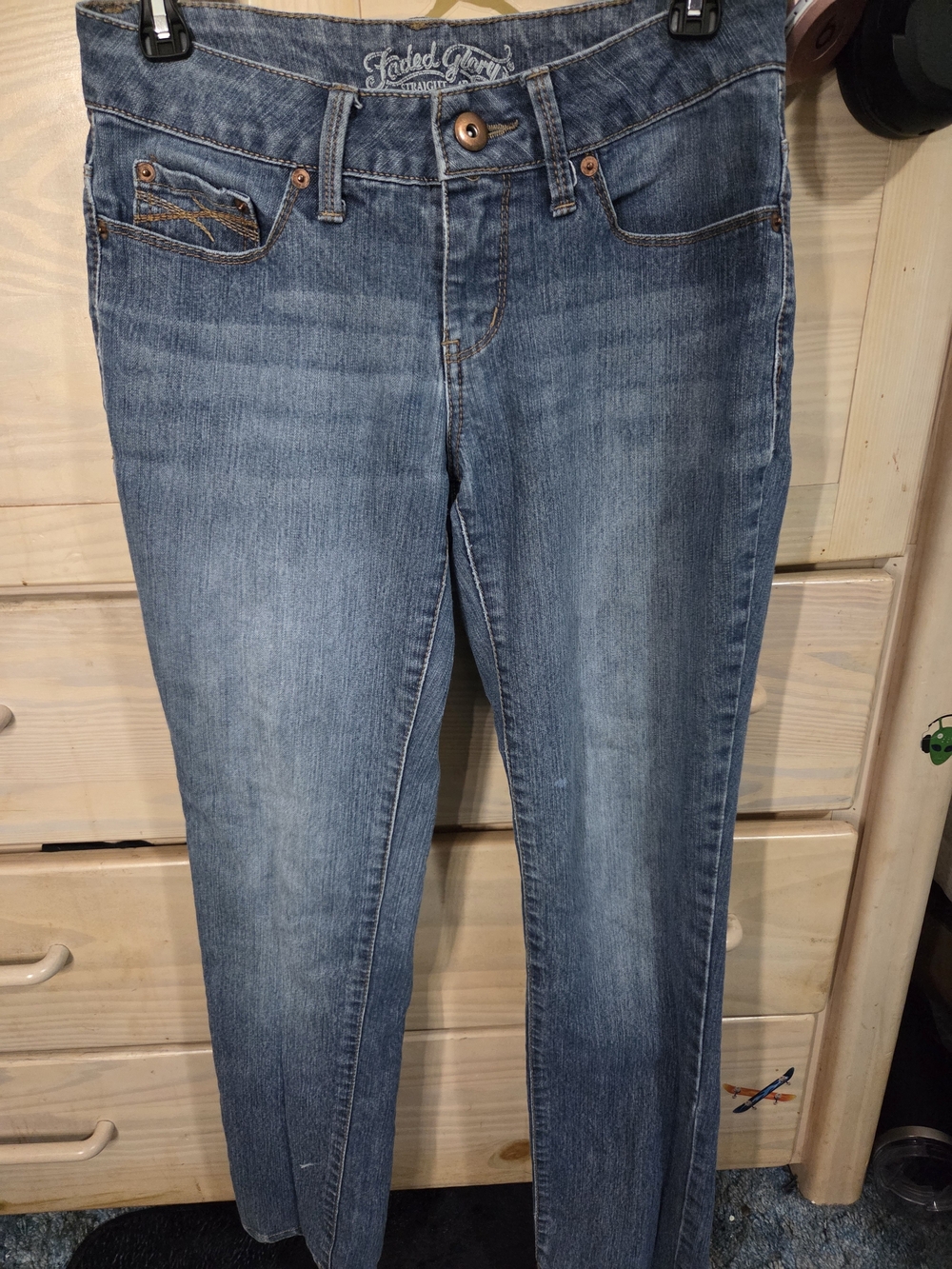 Vintage Straightleg Faded Glory Women’s Mid-Rise Y2k Blue Jeans
